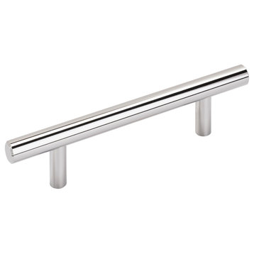 Amerock Bar Pull Collection Cabinet Pull, Polished Chrome, 3-3/4" Center-to-Center