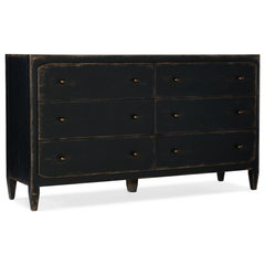 Ciao Bella Six Drawer Dresser Farmhouse Dressers by Hooker