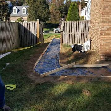 concrete pathway installation