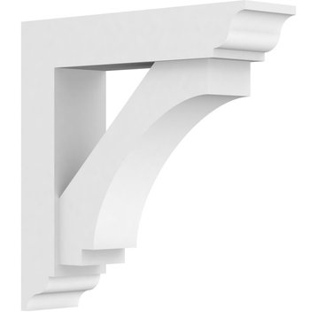 Standard Imperial Architectural Grade PVC Bracket, Traditional End, 3"wx12"dx12"h