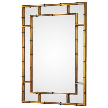 Iron Bamboo Mirror, 20" X 40"