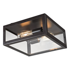 Parameters-Bronze 2- Light Flush Mount, Bronze