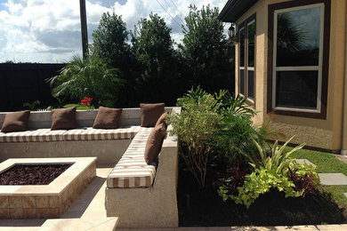 Inspiration for a large transitional home design remodel in Houston