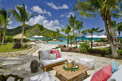 Patio - coastal patio idea in Miami