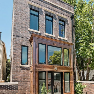 Rear Exterior of Home with Brass Cladding