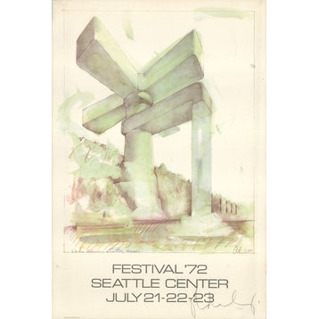 Claes Oldenburg, "Lake Union Seattle Festival" 1972, Offset Lithograph Art