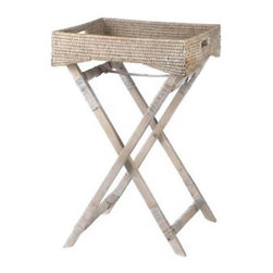 Hamptons Butlers Tray - Square - White Washed - Serving Trays