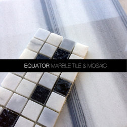 Equator marble tile 12x24 & 1x1 mix marble mosaic - Mosaic Tile