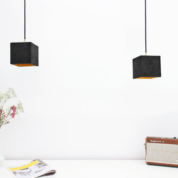 [B1] Concrete Pendant Light Cubic