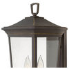 Bromley 3 Light 19" Tall Outdoor Wall Mount Lantern, Oil Rubbed Bronze