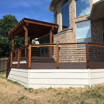 Southwest Austin AZEK deck and cedar pergola
