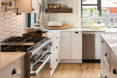 Example of a country kitchen design in Seattle