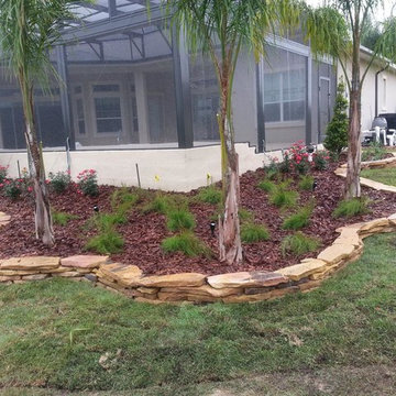 The Villages Natural Stone Borders and Landscaping Project