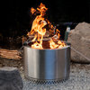 Hotshot 19.5" W Stainless Steel Wood Burning Outdoor Fire Pit