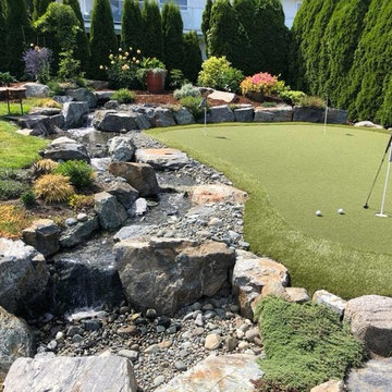 Putting Green, Pondless Stream & Patio