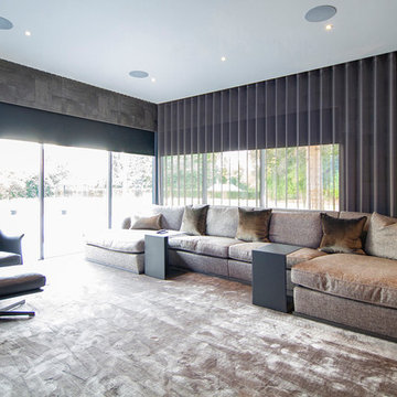 Home Cinema Room with Electric Blinds by Grants