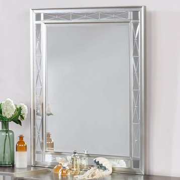 Coaster Furniture Leighton Vanity Mirror in Metallic Mercury