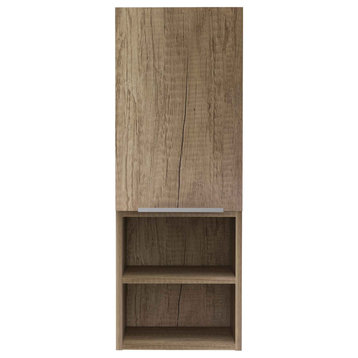 Milwaukee Medicine Cabinet with 2 Open Shelves, and 2 Inner Shelves, Light Oak