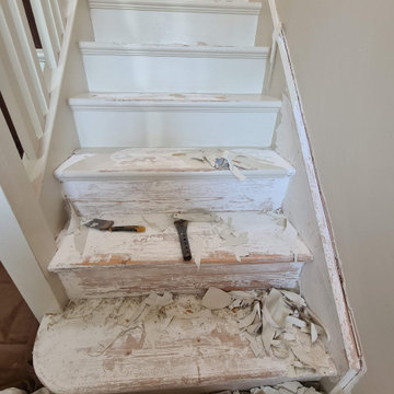 Hallway steps and walls transformation in Wimbledon SW19