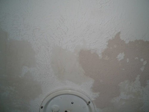 Peeling Cracking Paint And Textured Ceiling