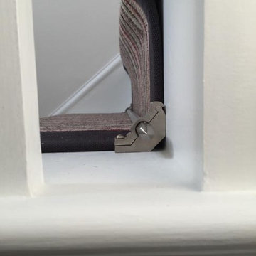 Striped Carpet to Stairs with Black Border in West London
