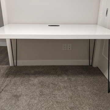 Custom white desk
