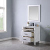 Maribella White Bathroom Vanity Set, 30", With Mirror