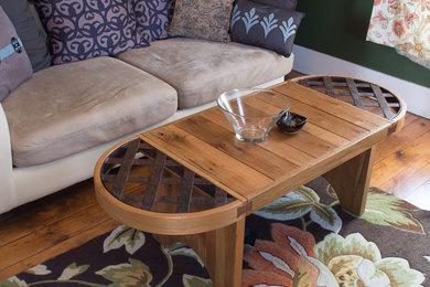 Inspiration for a living room remodel in Cleveland