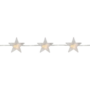 20-Count Warm White LED Micro Star Fairy Lights 6.25ft Clear Copper Wire