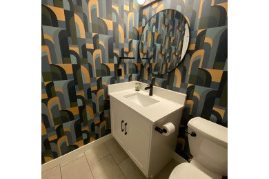 Example of a powder room design in Vancouver