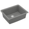 Karran QU-820 Undermount 24.38, Single Bowl Quartz Kitchen Sink, Grey