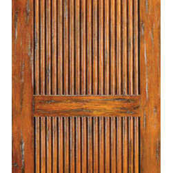 Single Door, Exterior, Knotty Alder Tambour, 2 Panel - Front Doors
