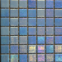 Aqua Blue Glass Mosaic Swimming Pool Tiles - Mosaic Tiles