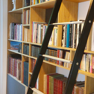 Bibliothèque sur-mesure avec échelle coulissante