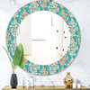 Designart Arabesque Bohemian And Eclectic Frameless Oval Or Round Wall Mirror, 3