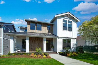 Inspiration for a transitional exterior home remodel in Seattle