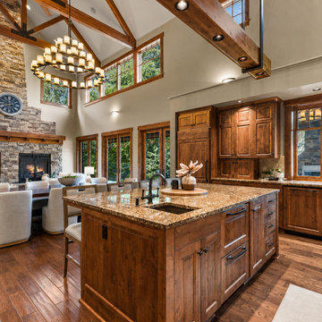 Woodinville Northwest Craftsman Lodge Custom Home at Echo Falls Golf Course