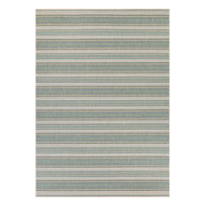 Couristan Monaco Marbella Blue Mist and Ivory Indoor/Outdoor Rug, 5'3"x7'6"
