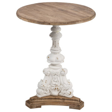 Signature End or Side Table, Antique White