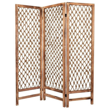 69"x60" Natural Rope Wooden Screen