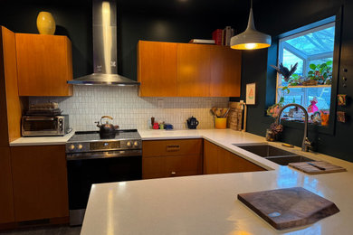 Kitchen - 1960s kitchen idea in Portland