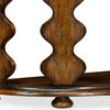Demilune Console Table in Rustic Walnut