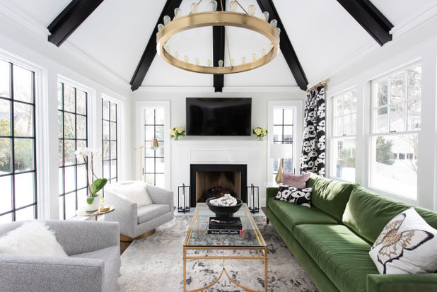 Transitional Living Room by Alicja Crosby Interiors