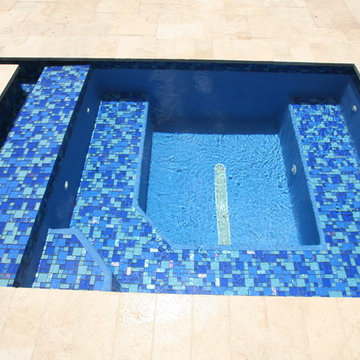 Remodeled Custom Swimming Pool and Spa with Fountain Feature in Pompano Beach