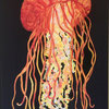 Jellyfish Canvas in bright colors, 16x24"