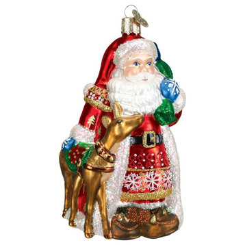 Old World Christmas Nordic Santa Glass St. Nicholas 40104