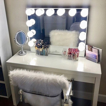 Hollywood Glow Plus Vanity Mirror, Glossy White