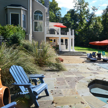 Exterior Remodel Turns Home Backyard into Gorgeous Retreat in Great Falls, Va