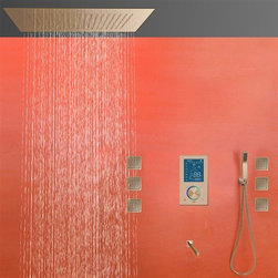 Reno Gold Tone Color Changing LED Rain Shower Set - Showerheads And Body Sprays