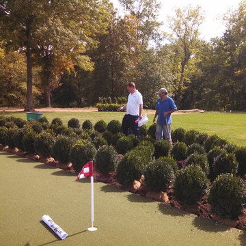 Putting Green with Formal Boxwood Gardens